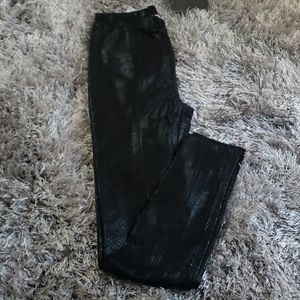 Faux leather pants